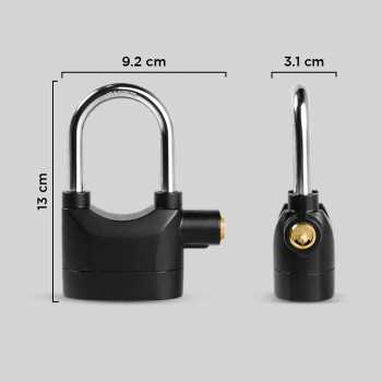 Gambar produk Kinbar Gembok Sepeda Motor Padlock Alarm Corrosion Resistant 110dB - 110