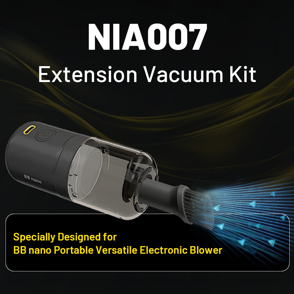 NITECORE Extension Vacuum Kit Nozzle Dust Bin 3in1 for BB Nano Blower - NIA007 Gambar produk NITECORE Extension Vacuum Kit Nozzle Dust Bin 3in1 for BB Nano Blower - NIA007