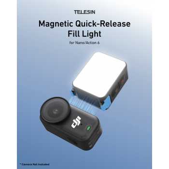 Gambar produk TELESIN Magnetic Quick Release Fill Light for Osmo Nano Action 6 - S5-BGD-17-TDJ