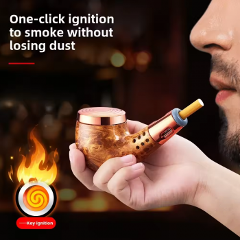 HASBY Pipa Asbak Rokok Portable Filter Anti Debu 3in1 Korek Elektrik - 808