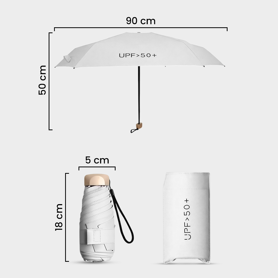 XMSJ Payung Lipat Vinyl Pocket Umbrella Anti UV UPF 50+ 6 Bone - HYZ-023 Gambar produk XMSJ Payung Lipat Vinyl Pocket Umbrella Anti UV UPF 50+ 6 Bone - HYZ-023