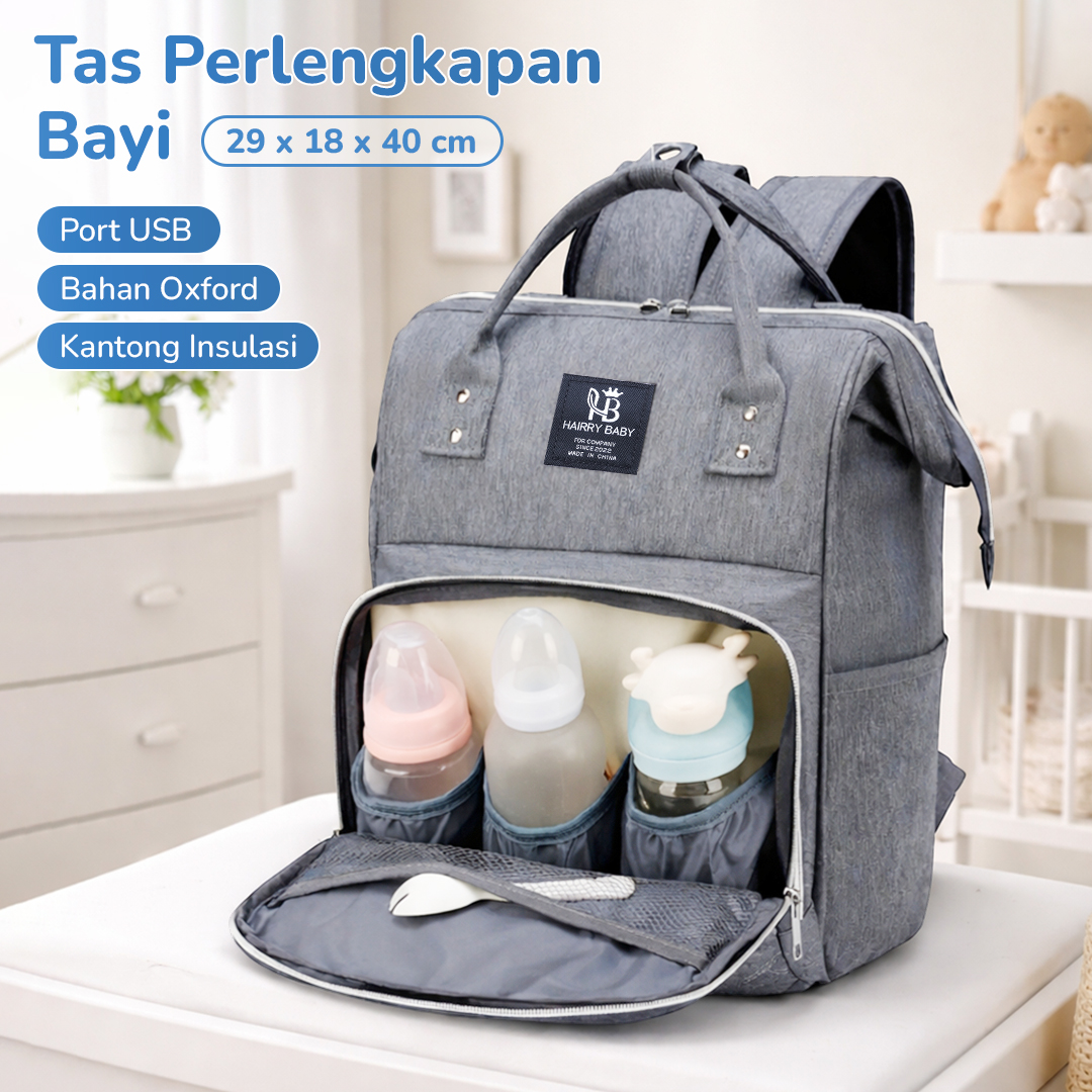 HAIRRY BABY Tas Ransel Perlengkapan Bayi Mummy Diaper Travel Bag - INU23 Gambar produk HAIRRY BABY Tas Ransel Perlengkapan Bayi Mummy Diaper Travel Bag - INU23