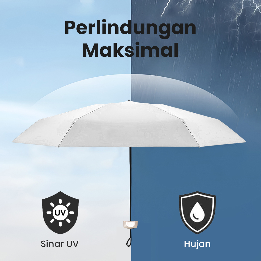 XMSJ Payung Lipat Vinyl Pocket Umbrella Anti UV UPF 50+ 6 Bone - HYZ-023 Gambar produk XMSJ Payung Lipat Vinyl Pocket Umbrella Anti UV UPF 50+ 6 Bone - HYZ-023