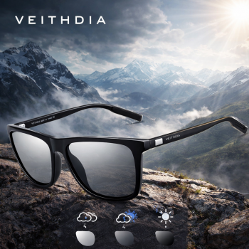 VEITHDIA Kacamata Retro UV Polarized Photochromic Sunglasses - 6108
