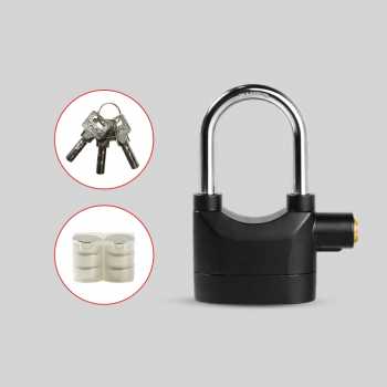 Gambar produk Kinbar Gembok Sepeda Motor Padlock Alarm Corrosion Resistant 110dB - 110
