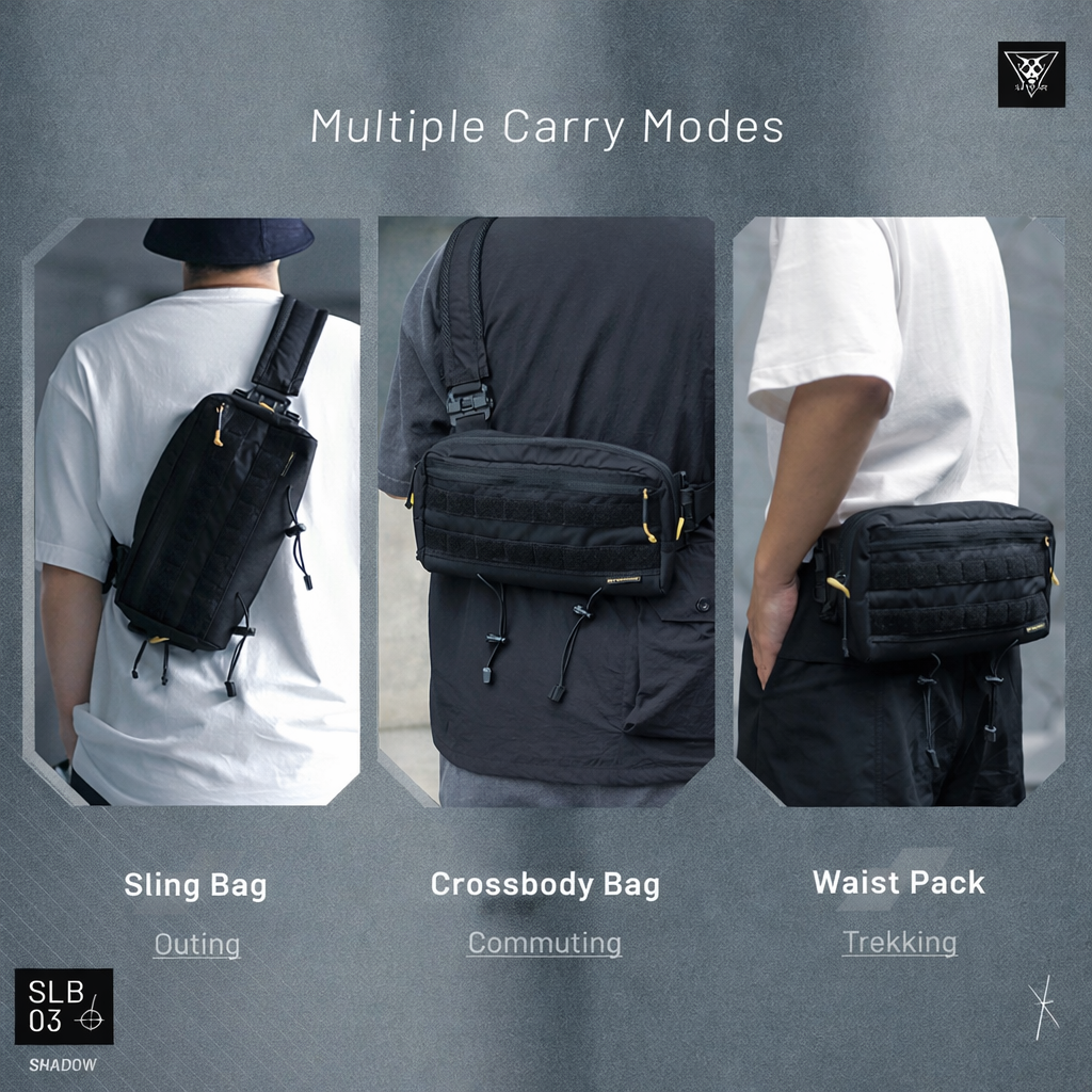 Nitecore Tas Sling Bag Outdoor Waist Tactical 500D Nylon MOLLE 1.6L - SLB03 Gambar produk Nitecore Tas Sling Bag Outdoor Waist Tactical 500D Nylon MOLLE 1.6L - SLB03