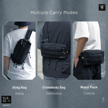 Gambar produk Nitecore Tas Sling Bag Outdoor Waist Tactical 500D Nylon MOLLE 1.6L - SLB03