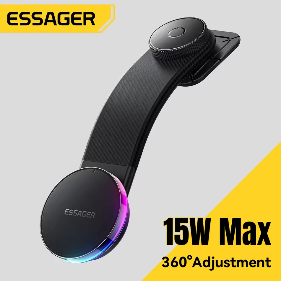 ESSAGER Magnetic Smartphone Wireless Charging Car Mount Holder 15W - EZJCX-ZH01 Gambar produk ESSAGER Magnetic Smartphone Wireless Charging Car Mount Holder 15W - EZJCX-ZH01