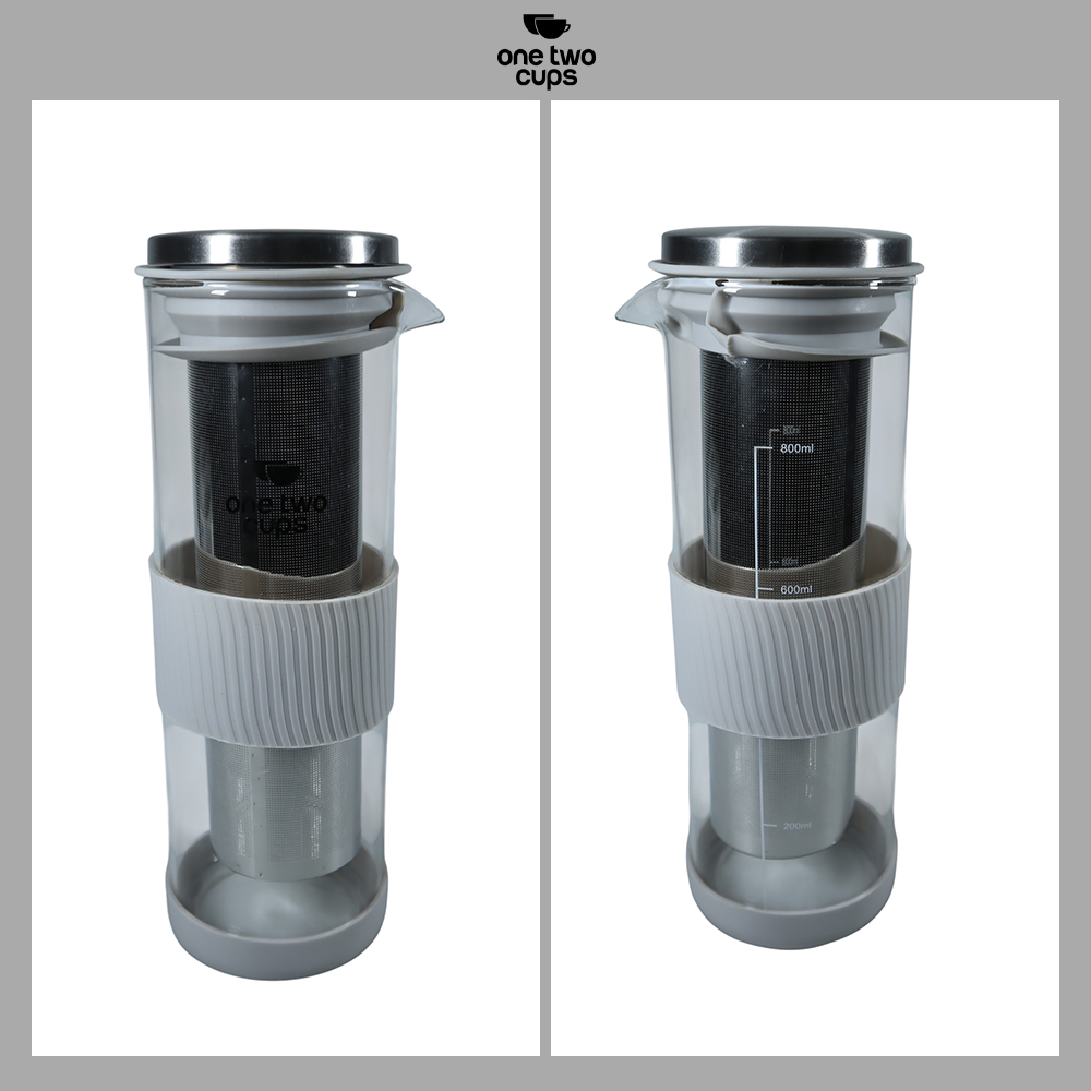 One Two Cups Teko Kopi Cold Brew Coffee Maker Filter Stainless 800ml - OD-15 Gambar produk One Two Cups Teko Kopi Cold Brew Coffee Maker Filter Stainless 800ml - OD-15
