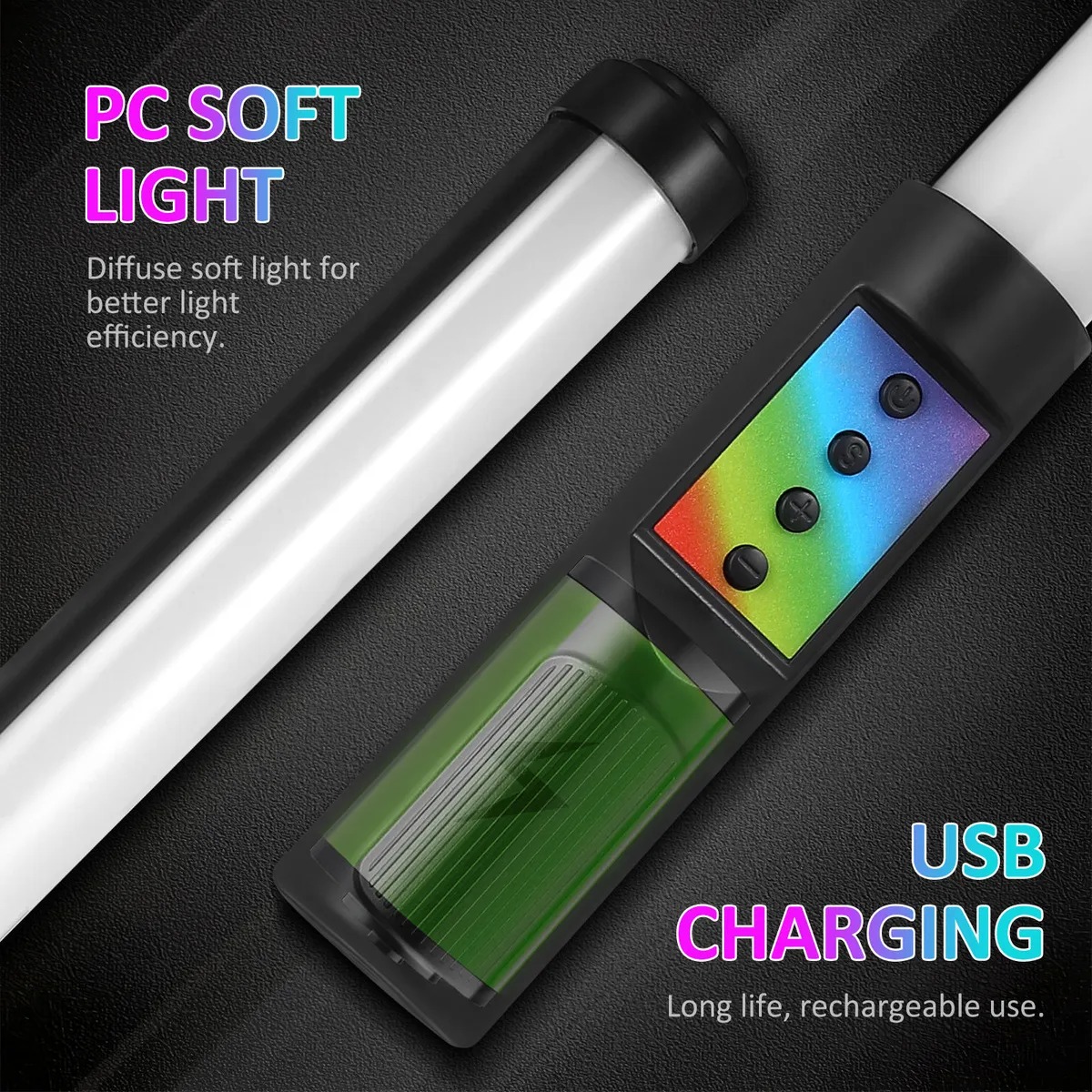 LUXCEO Lampu Fill Light Stick Remote RGBW Portable USB 8W 1800mAh - ST-15 Gambar produk LUXCEO Lampu Fill Light Stick Remote RGBW Portable USB 8W 1800mAh - ST-15