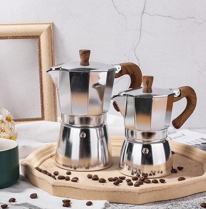 One Two Cups Moka Pot Espresso Coffee Maker Stovetop 6 Cup 300ml - PL-315 Gambar produk One Two Cups Moka Pot Espresso Coffee Maker Stovetop 6 Cup 300ml - PL-315