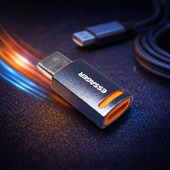 Gambar produk ESSAGER OTG Micro USB to Type C Adapter Converter Fast Charging 3A - EZJMC-LK0G-P