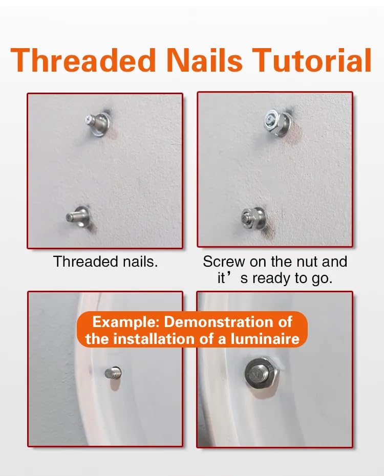 Yueqing Paku Tembak Drat Berulir Ramset Screw Threaded Nail with Nut 37mm - YQ-300 Gambar produk Yueqing Paku Tembak Drat Berulir Ramset Screw Threaded Nail with Nut 37mm - YQ-300