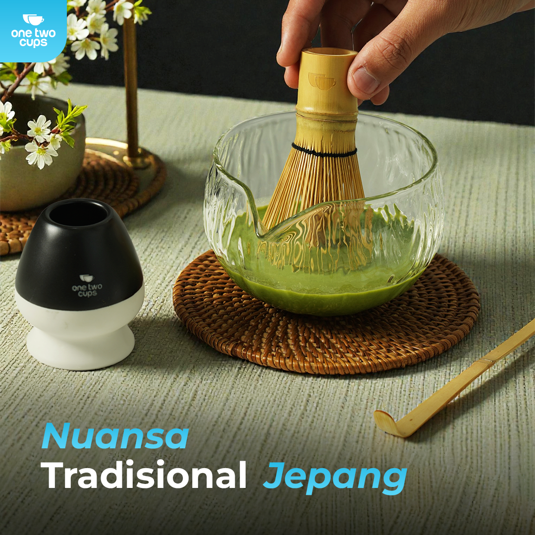 One Two Cups Matcha Set Chawan Chasen Stand Chashaku 470ml 4 PCS - S32 Gambar produk One Two Cups Matcha Set Chawan Chasen Stand Chashaku 470ml 4 PCS - S32