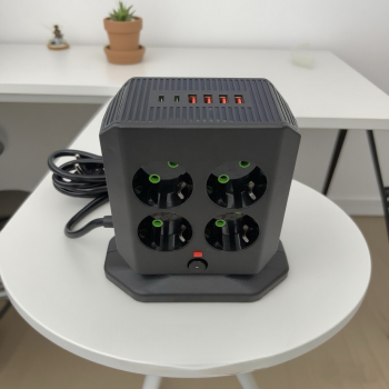 QIOMAN Stop Kontak Kabel USB Type C 3.4A 5V 2500W 4 Lubang EU Plug - QL12