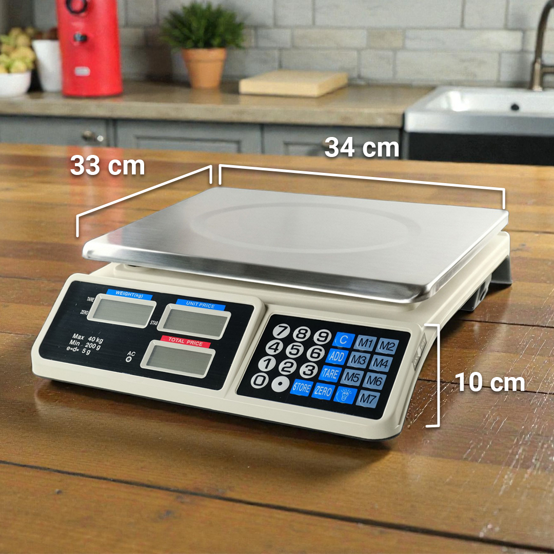 Protopic Timbangan Digital Buah Makanan Commercial Retail Scale 40kg - PT95 Gambar produk Protopic Timbangan Digital Buah Makanan Commercial Retail Scale 40kg - PT95