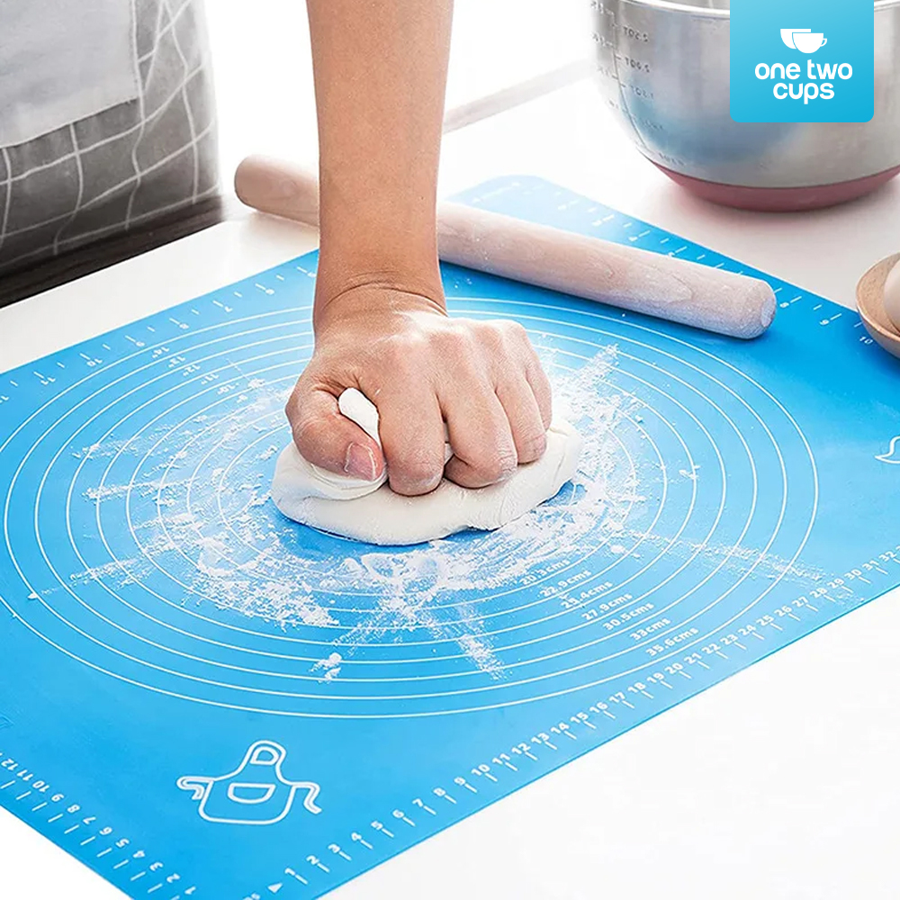 One Two Cups Alas Adonan Kue Fondant Silikon Baking Mat Anti Slip - JJ3873 Gambar produk One Two Cups Alas Adonan Kue Fondant Silikon Baking Mat Anti Slip - JJ3873