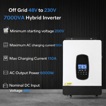 Gambar produk Y&H Solar Inverter Controller Off-Grid MPPT DC 12V to AC 230V 6.2KW - SP-7000