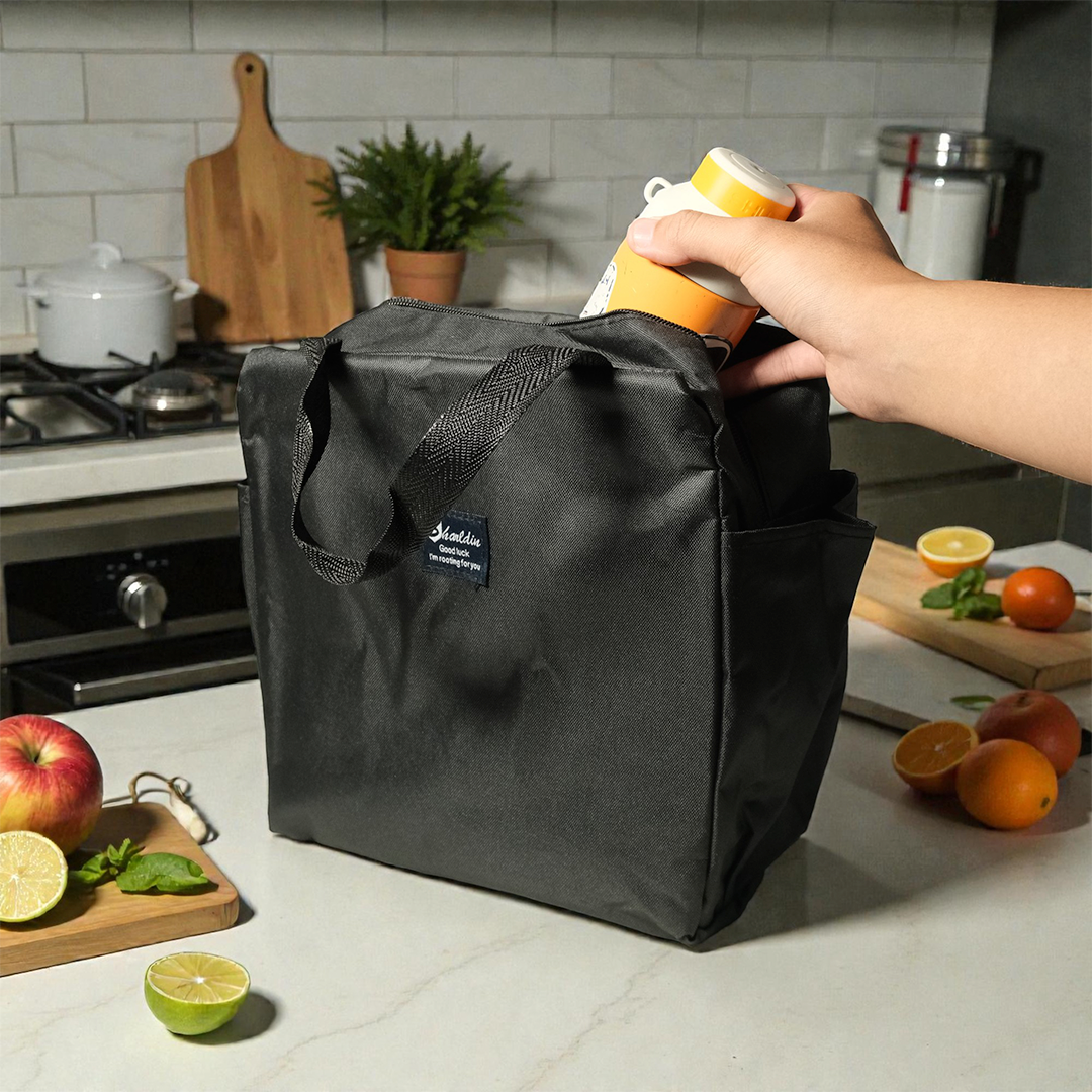 Sharldin Tas Bekal Tahan Panas Dingin Aluminium Foil Insulated Bag - H25 Gambar produk Sharldin Tas Bekal Tahan Panas Dingin Aluminium Foil Insulated Bag - H25