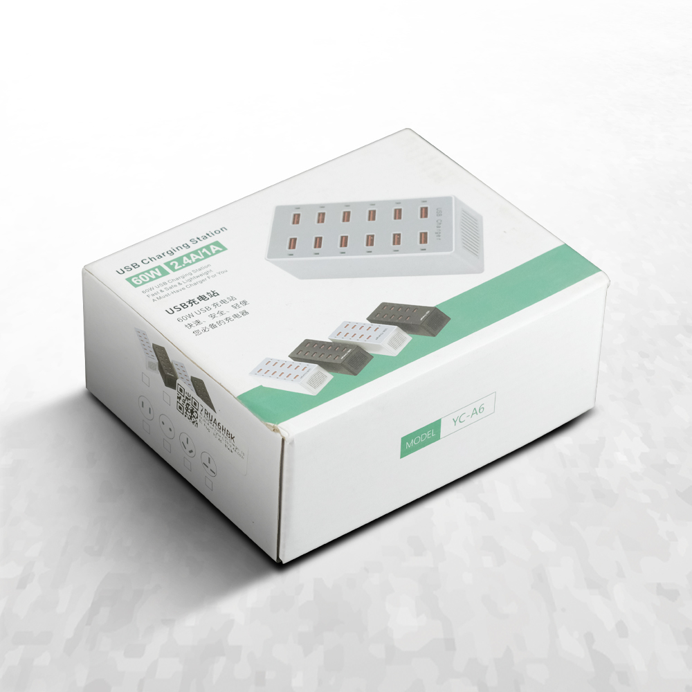 Gambar produk ALASICKA USB Hub Charger 10 Multi Port Type C 5V/2.4A 60W EU Plug - YC-A6