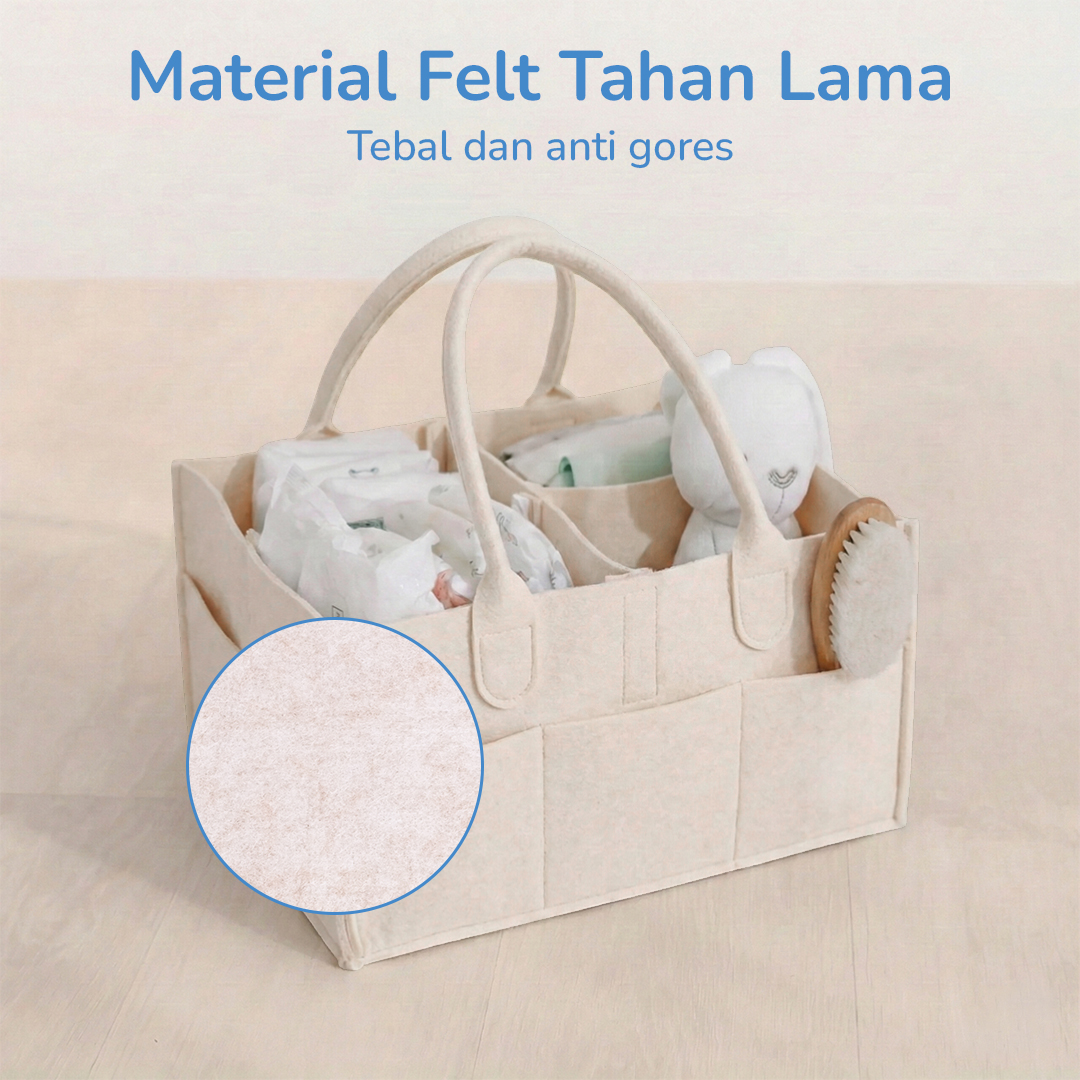 Mrosaa Tas Organizer Perlengkapan Bayi Portable Baby Diaper Caddy Bag - SS320 Gambar produk Mrosaa Tas Organizer Perlengkapan Bayi Portable Baby Diaper Caddy Bag - SS320