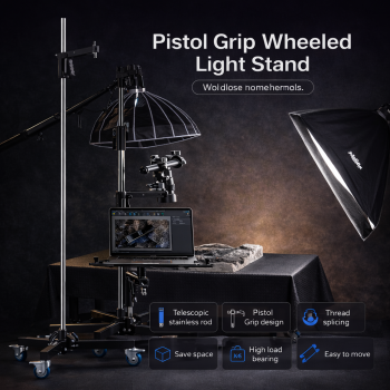 Gambar produk SH Tripod Light Stand Studio Photography Gun Handle Adjustable 2.2M - 300F