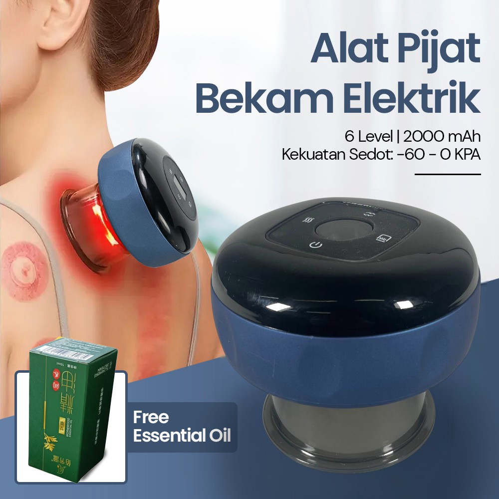 SUOLAER Alat Pijat Bekam Elektrik Red Light Therapy Massager 6 Level - DS-A22 Gambar produk SUOLAER Alat Pijat Bekam Elektrik Red Light Therapy Massager 6 Level - DS-A22