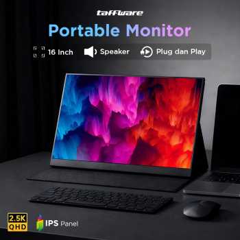 Taffware Portable Monitor 16 Inch IPS QHD 2.5K 60Hz Type C 3D Audio - 1600XTS-2