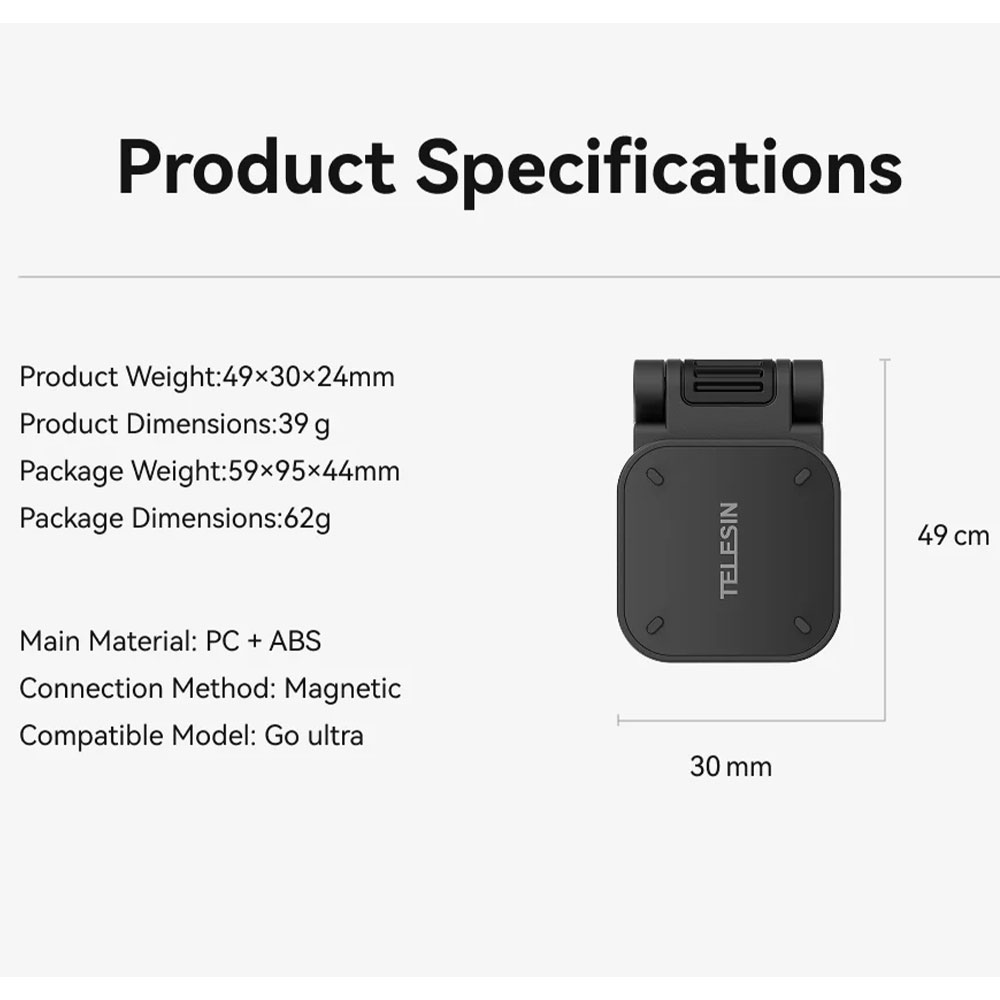 TELESIN Pivot Clip Magnetic Rotatable Mount Go Ultra Adjustable - S3-HMH-05-TIS Gambar produk TELESIN Pivot Clip Magnetic Rotatable Mount Go Ultra Adjustable - S3-HMH-05-TIS