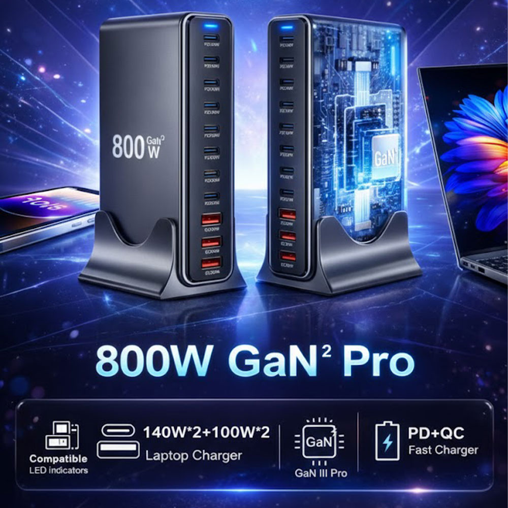 STONEGO Charger Station Fast Charging 10 Port USB Type C GaN3 800W - YMX-800W Gambar produk STONEGO Charger Station Fast Charging 10 Port USB Type C GaN3 800W - YMX-800W