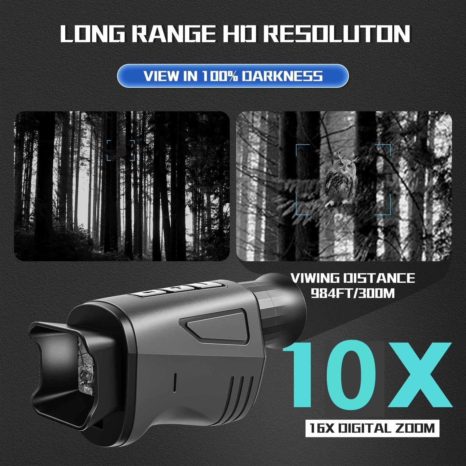 MITHRAS Teropong Monocular Digital Night Vision 16x Zoom 1080P 1500mAh - DNV2000 Gambar produk MITHRAS Teropong Monocular Digital Night Vision 16x Zoom 1080P 1500mAh - DNV2000