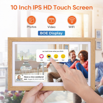 TaffHOME Digital Photo Frame BOE WiFi Touch Screen Bingkai 10 Inch - 10F