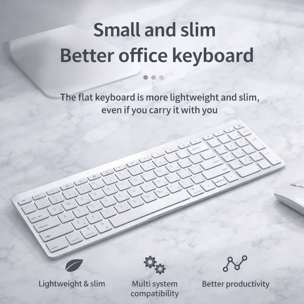 Gambar produk JOMAA Keyboard Dual Wireless Bluetooth 2.4G with Phone Stand Type C - MLD-580
