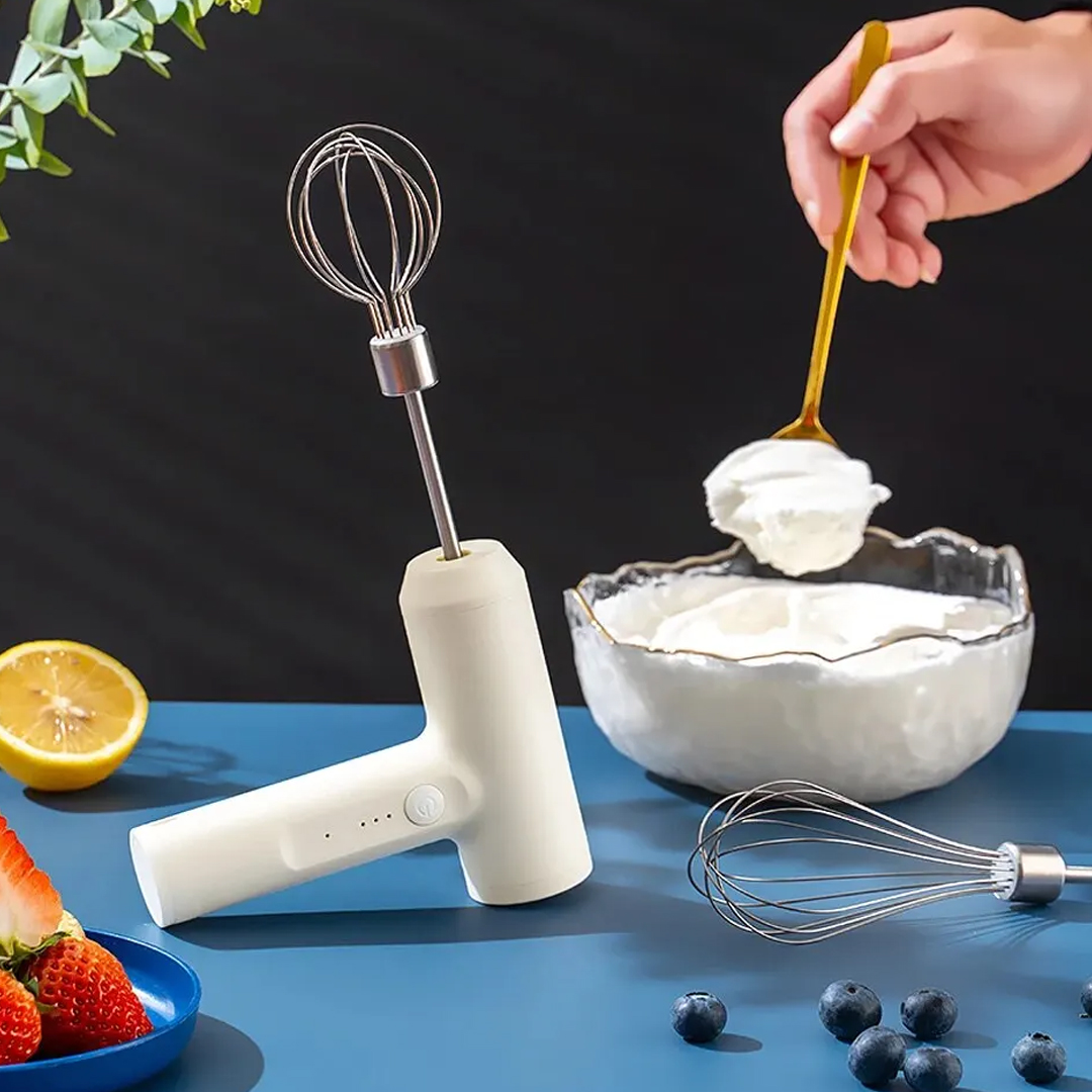 BTH Mixer Tangan Mini Electric Whisk Wireless Multi Function 2000mAh - BTH12 Gambar produk BTH Mixer Tangan Mini Electric Whisk Wireless Multi Function 2000mAh - BTH12