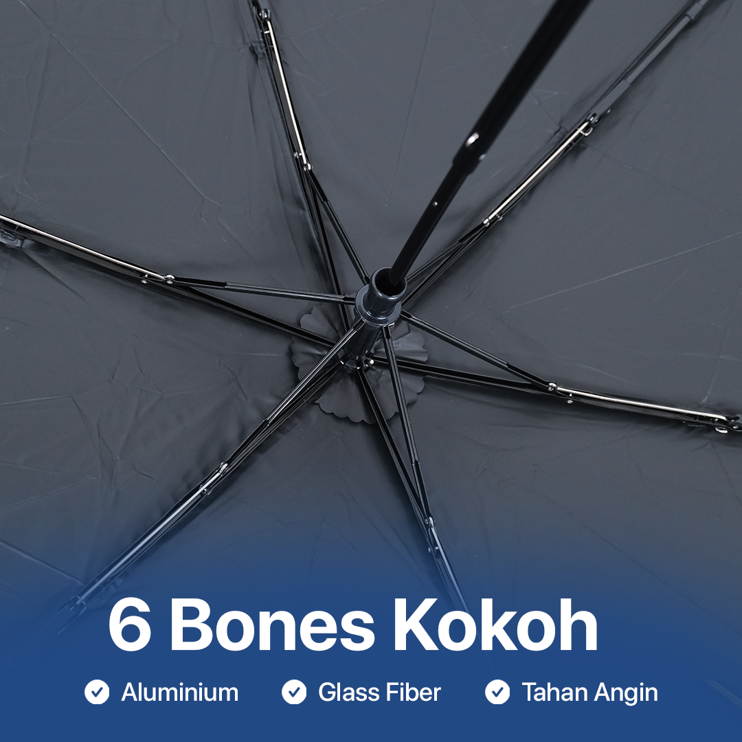 RUERN Payung Lipat Anti UV Ultra Light Folding Umbrella 6 Bone 92cm - R-3 Gambar produk RUERN Payung Lipat Anti UV Ultra Light Folding Umbrella 6 Bone 92cm - R-3