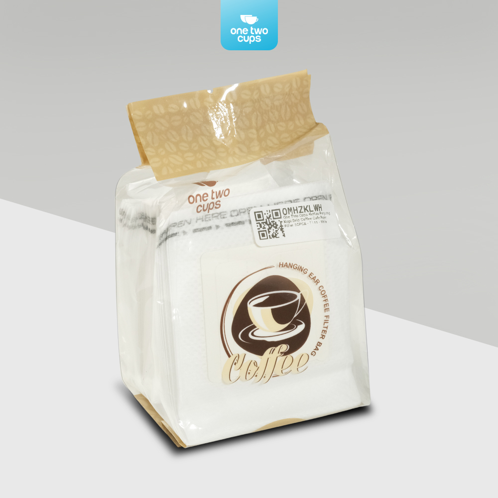One Two Cups Kertas Penyaring Kopi Coffee Drip Bag Paper Filter 50PCS - T111 Gambar produk One Two Cups Kertas Penyaring Kopi Coffee Drip Bag Paper Filter 50PCS - T111