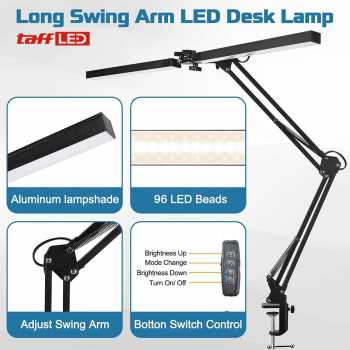 TaffLED Lampu Meja Baca LED Double Head 3 Color Mode SMD 24W - ZN14