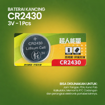 Baterai Kancing Lithium CR2430 3V 1 PCS