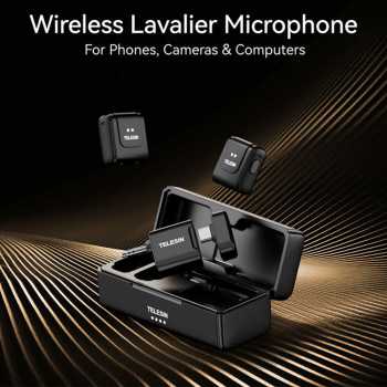 Gambar produk TELESIN Mikrofon Wireless Lavalier 2in1 Bluetooth Magnetic Clip Type C - P5-MCP-14