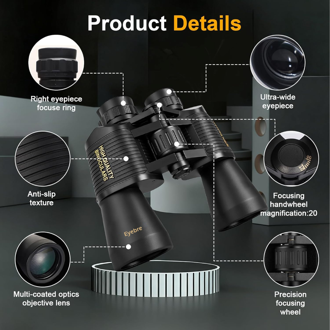 Eyebre Teropong Binocular Telescope Outdoor BAK7 20X50 - B399 Gambar produk Eyebre Teropong Binocular Telescope Outdoor BAK7 20X50 - B399