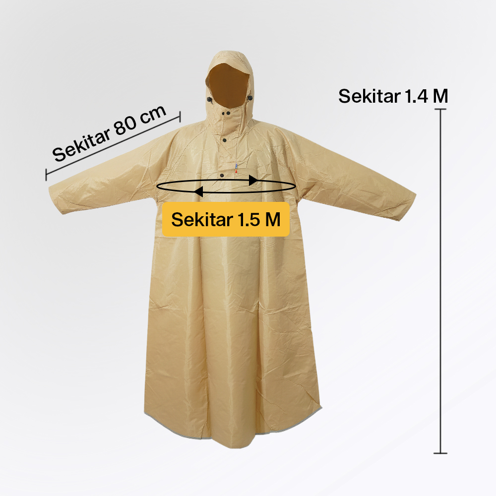 RAINGO Jas Hujan Ponco Anti Rembes 150D Oxford Waterproof Raincoat - MT45 Gambar produk RAINGO Jas Hujan Ponco Anti Rembes 150D Oxford Waterproof Raincoat - MT45