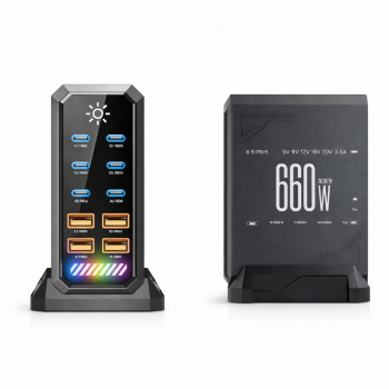 Gambar produk Asometech Charger Station Fast Charging Touch10 Port Type C GaN 660W - YMX-660W