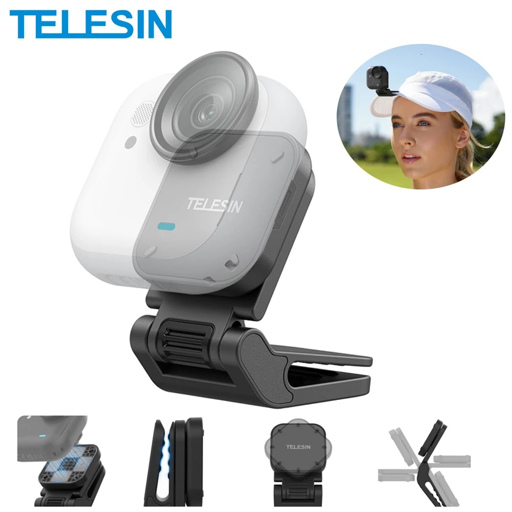 TELESIN Pivot Clip Magnetic Rotatable Mount Go Ultra Adjustable - S3-HMH-05-TIS Gambar produk TELESIN Pivot Clip Magnetic Rotatable Mount Go Ultra Adjustable - S3-HMH-05-TIS