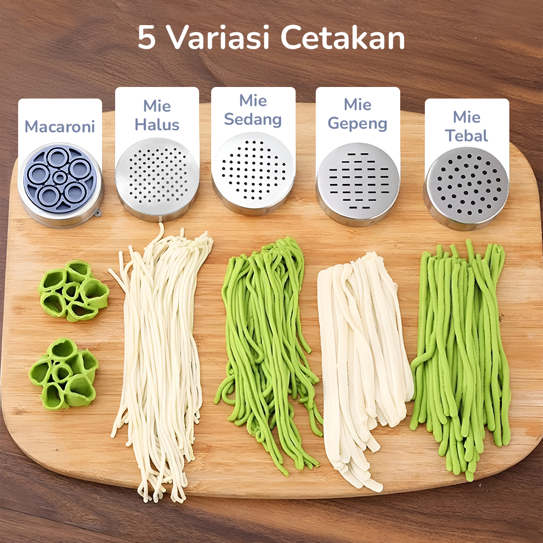 HOOMIN Cetakan Mie Spaghetti Noodle Press Pasta Manual With 5 Pressing - HO5 Gambar produk HOOMIN Cetakan Mie Spaghetti Noodle Press Pasta Manual With 5 Pressing - HO5