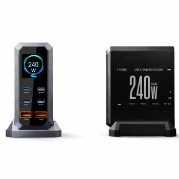 Gambar produk Asometech Charger Station Fast Charging LED Display Type C GaN 240W - YMX-240W