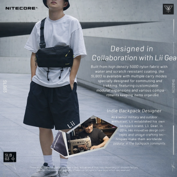 Gambar produk Nitecore Tas Sling Bag Outdoor Waist Tactical 500D Nylon MOLLE 1.6L - SLB03