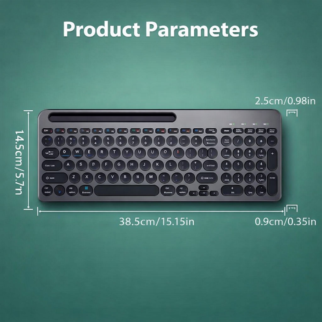 Gambar produk JOMAA Keyboard Dual Wireless Bluetooth 2.4G with Phone Stand Type C - MLD-570