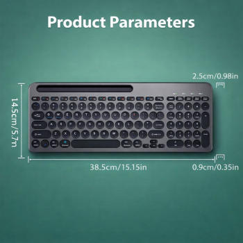 Gambar produk JOMAA Keyboard Dual Wireless Bluetooth 2.4G with Phone Stand Type C - MLD-570