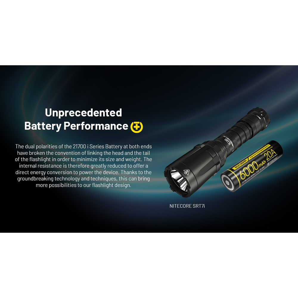 NITECORE Baterai Rechargeable 21700 3.6V 20A 6000mAh 1 PCS - NL2160HPi Gambar produk NITECORE Baterai Rechargeable 21700 3.6V 20A 6000mAh 1 PCS - NL2160HPi