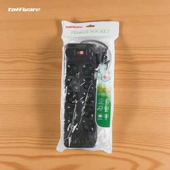 Gambar produk Taffware Stop Kontak Kabel USB Type C 10A 110-250V 2500W 1.8M 10 Lubang - QL-1077U / QL-1078U